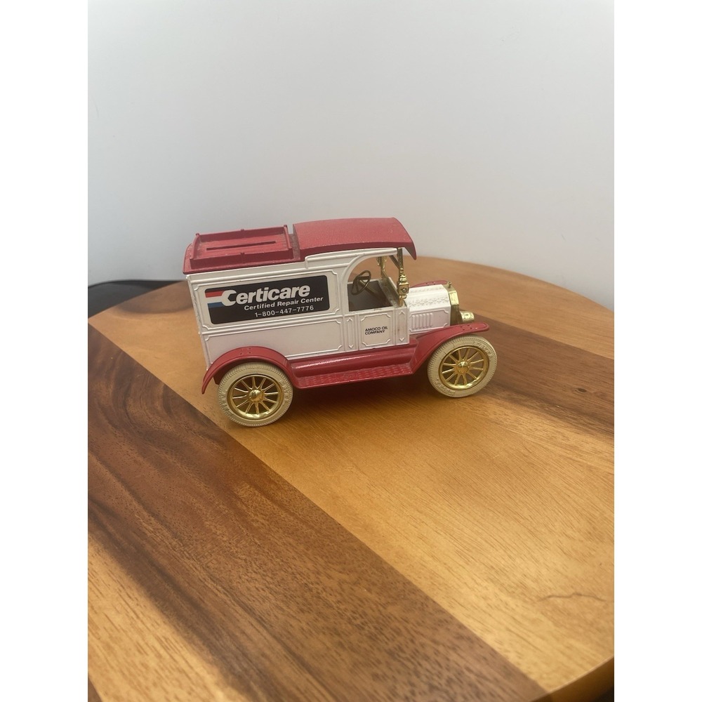 ERTL1913 FORD MODELT" VAN CERTICARE CERTIFIED REPAIR CTR.DIE-CAST COINBANK(23cp)